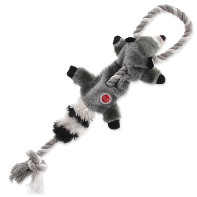Hračka DOG FANTASY Skinneeez s provazem 35 cm (mýval)
