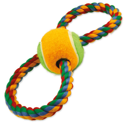 Přetahovadlo DOG FANTASY osmička barevné (tenisák 25 cm)