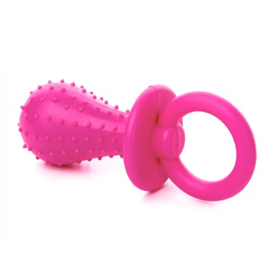 Dudlík - odolná gumová hračka (Růžová)