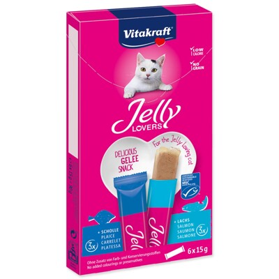 Pochoutka Vitakraft Jelly Lovers 6x15g (losos a treska)